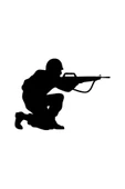 İndispensableyl Nişan Almış Asker Duvar Dekor Sticker 40 X 32 Cm - 1