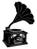 İndispensableyl Nostaljik Gramofon Duvar Dekor Sticker 40 X 56 Cm - 1