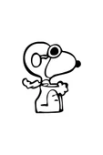 İndispensableyl Pilot Snoopy Duvar Dekor Sticker 40 X 48 Cm thumbnail 1
