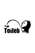 İndispensableyl Penguen Tuvalet Duvar Dekor Sticker 40 X 20 Cm - 1