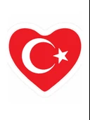 İndispensableyl Türk Bayrağı 6 Duvar Dekor Sticker Kırmızı 60 X 60 Cm thumbnail 1