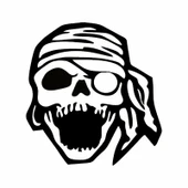 İndispensableyl Kör Korsan Oto Kaput Sticker 40 X 40 Cm thumbnail 2