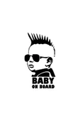 İndispensableyl Baby On Board Punk Duvar Dekor Sticker 40 X 72 Cm - 1