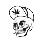 İndispensableyl Şapkalı Kurukafa Motosiklet Siperlik Sticker 10 X 10 Cm thumbnail 1