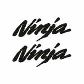 İndispensableyl Ninja Yazı Motosiklet Sticker 2 Adet 15 X 6 Cm thumbnail 1