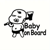 İndispensableyl Arabada Bebek Var Baltalı Oto Arka Cam Sticker 20 X 14 Cm thumbnail 1