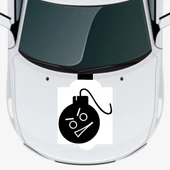 İndispensableyl Sinirli Bomba Oto Kaput Sticker 40 X 40 Cm thumbnail 1