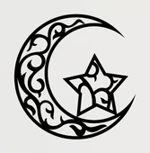 İndispensableyl Hilal Ve Yıldız Duvar Dekor Sticker 60 X 60 Cm - 1
