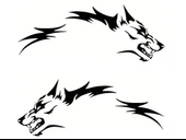 İndispensableyl Kurt Oto Yan Cam Sticker Sağ/Sol 13 X 5 Cm Sağ/Sol 2 Adet thumbnail 1