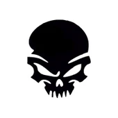 İndispensableyl Kurukafa Motosiklet Siperlik Sticker 10 X 10 Cm thumbnail 1