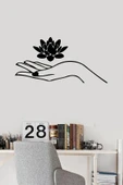 İndispensableyl Narin Ellerin Üzerindeki Çiçek Duvar Dekor Sticker 60 X 30 Cm thumbnail 1