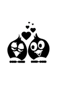 İndispensableyl Aşık Kuş Çift Sticker 10 X 10 Cm thumbnail 1