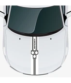 İndispensableyl Oto Kaput Sticker Petek Sport Tasarım 26 X 120 Cm thumbnail 1