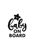 İndispensableyl Baby On Board Yıldızlı Sticker 30 X 36 Cm thumbnail 1