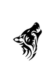 İndispensableyl Kurt Tribal Sticker 20 X 26 Cm - 1