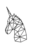 İndispensableyl Geometrik Unicorn At Sticker 20 X 32 Cm thumbnail 1