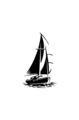 İndispensableyl Yelkenli Tekne Sticker 20 X 32 Cm - 1