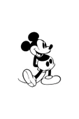 İndispensableyl Mickey Ayakta Sticker 20 X 26 Cm thumbnail 1