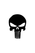 İndispensableyl Punisher Kafa Sticker 20 X 28 Cm - 1