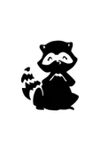İndispensableyl Sevimli Rakun Sticker 10 X 12 Cm - 1