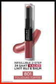 L'OREAL PARİS L'oréal Paris Infaillible 2-step 24 Saat Kalıcı Likit Ruj & Balm - 801 Toujours Toffee - 1