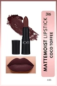 NOTE Mattemoist Lipstick Mat Bitişli Ruj 316 Coco Toffee - Kahverengi - 1