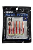 Kendo Hook Worm Jighead+Lrf Silikonu 1gr+4.5cm 5 Adet-Head Black+Pearl White thumbnail 3
