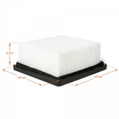 WORX WA6078 WX031 Şarjlı Süpürge İçin Yedek HEPA Filtre - 8