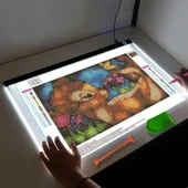 Monozone A3 LED Işıklı Çerçeve Çizim Tableti Dijital Grafik Sanat Animasyon Eskiz Çizim Kopyalama - 5