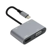 Vcom CU4511 Type-C To Hdmi+Vga+Usb 3+3.5mm Aux+ Type-C Çevirici - 4