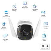 TP-Link Tapo C320WS 2K Gece Görüşlü 256GB Micro SD Destekli Wi-Fi Kamera - 1
