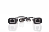 Vcom CU824 USB RJ45 Extender Plastik 45m Uzatıcı - 1