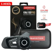 Knmaster KN6100 PRO Motosiklet Kask İnterkom Bluetooth Intercom Kulaklık Seti - 1