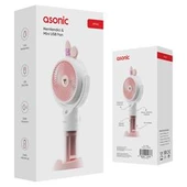Asonic AFN26 Beyaz 500mAh 2 Kademe (Püskürtme Fonksiyon) Nemlendirici Sprey USB Fan Şarjlı - 4