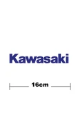 İndispensableyl Kawasaki Logo Yazı Sticker Etiket Tek Renk - 6