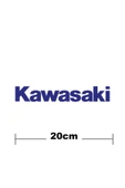 İndispensableyl Kawasaki Logo Yazı Sticker Etiket Tek Renk - 5