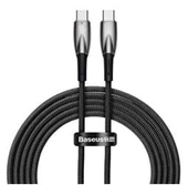 Baseus Glimmer Series Siyah CADH000801 2Mt 100W  PD Type-C To Type-C Şarj Kablosu Örgülü - 2