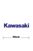 İndispensableyl Kawasaki Logo Yazı Sticker Etiket Tek Renk - 3