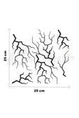 İndispensableyl Şimşek Sticker 25x25cm Folyo Kesim Evrensel Desen Kaplama Siyah thumbnail 1