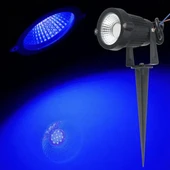 Elektrikle Çalışır 10 Watt Mavi Işık Ampul Dahil Metal Gövde Fonksiyonlu Bahçe Duvar ve Çim Armatürü thumbnail 7