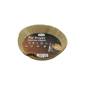 25PCS BÜYÜK=TABAN 19.5CM-AĞIZ:25CM TABAK MODEL YUVARLAK AİR FRYER PİŞİRME KALIP KAĞIT 200 DERECEDAYANIKLI (5047) - 1