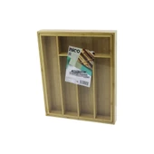 5 BÖLMELİ AHŞAP BAMBU KAŞIKLIK  30X34CM (5047) - 1