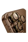 SUNİX Iphone 16 Pro / 16 Pro Max Ile Uyumlu Darbeye Dayanıklı Safir Kamera Lens Koruyucu Çöl Rengi - 1