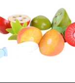 Oyuncak Sebze-Meyve Kesme Seti, Kesme Tahtalı 16 Parça thumbnail 4