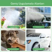 Monozone Elektrikli Basınçlı Su Tabancası Şarj Edilir Elektrikli Bahçe Sulama Püskürtücü 5m Hortum thumbnail 4