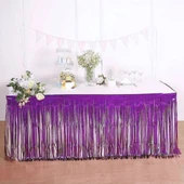Gümüş Masa Örtüsü, Mor Masa Eteği thumbnail 3