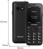 Panasonic KX-TU250EXB 4G (2,4 inç) renkli ekran, öncelikli arama, darbeye dayanıklı, kulaklık uyumluluğu, Bluetooth, kamera 1,2 MP (siyah) ile kolay kullanım için cep telefonu - 3