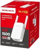 Mercusys ME60X, AX1500 Mbps, 1 Gigabit Bağlantı Noktası ve 2 Harici Anten, Dahili Access Point Modu, Tek Tuşla Kolay Kurulum, Mobil Uygulama Desteği, Dual-Band Wi-Fi 6 Menzil Genişletici - 1