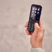 Panasonic KX-TU250EXB 4G (2,4 inç) renkli ekran, öncelikli arama, darbeye dayanıklı, kulaklık uyumluluğu, Bluetooth, kamera 1,2 MP (siyah) ile kolay kullanım için cep telefonu - 4