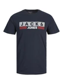 Jack Jones Corp Logo Plus Erkek Tişört 12158505 thumbnail 1